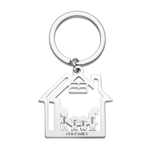 Personnalisé Maître Personnalisé Noms de Famille Maison Nouvelle Maison Premier Déplacement de Maison Immobilier Fermeture Crémaillère <span class=keywords><strong>Porte</strong></span>-clés - Product Image 1