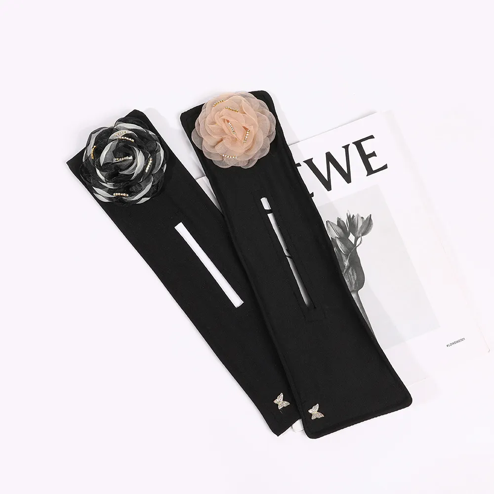 Заколка для волос из органзы, объемный зажим для волос с пушистыми цветами, ленивые простые булочки для волос, аксессуары для волос