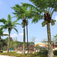 Big Fake Palm Tree Indoor Hall Außen pool Coastal Ornamental Decor Grüner Kunststoff Große künstliche Pflanze Kokospalme
