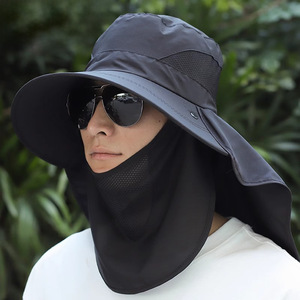 Men's Sunscreen Climbing <strong>Hat</strong> <strong>Big</strong> Brim <strong>for</strong> Neck Protection UV Protection Outdoor Fishing Summer Camping Cap Printed <strong>Bucket</strong> <strong>Hat</strong> - Product Image 2