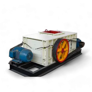 Sand Making Double Roller Crusher Machine For Plastic Quartz Stone Rock Concrete Aggregate Tyre Glass Tire Crushing Price