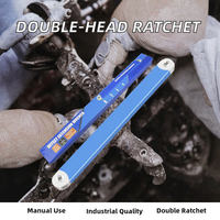 Clé à molette double tête à cliquet réglable en acier de qualité professionnelle pour le bricolage