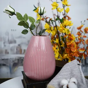 Aspire Streifen Tisch dekorative Home Decor Vase Blumenvase Keramik Porzellan Vasen