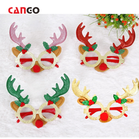 Lunettes de soleil personnalisées en plastique UV400 avec logo personnalisé, motif élan, pour fêtes de Noël, vente en gros, diverses options, prix abordable