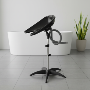 Lavabo Portátil de Plástico Negro para Lavar el Cabello, para Uso en Casa, Salón de Belleza o Barbería - Product Image 1
