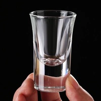 Design classique 1oz 2oz Capacité Verre à liqueur Fond épais Bullet Verres pour Wine Bar Party Wedding