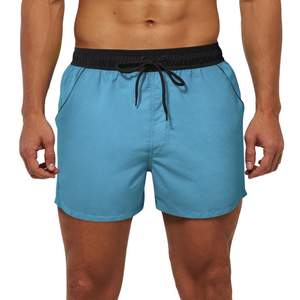 サマー<span class=keywords><strong>M</strong></span>-4XLメンズビーチパンツ速干スイミングトランクソリッドカラージップポケットCaprisメッシュビーチショーツ - Product Image 6