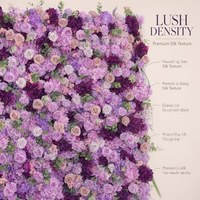 Dinding Bunga Pernikahan Buatan dari Baja Anti Karat Ungu, Desain Floral, Pasokan Lintas Negara untuk Dekorasi Fotografi Luar Ruangan