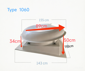 Ventilateur de toit centrifuge anti-explosion à grande capacité incliné en FRP - Product Image 3