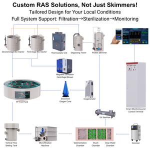Écumeur de protéines industriel 10-300 M³/h Écumeur de protéines à nettoyage automatique prêt à l'ozone pour l'aquaculture en eau de mer et en eau douce - Product Image 6