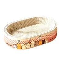 Lit-grattoir pour chat en carton ondulé blanc, sans poussière, utilisable toute l'année, style mignon, fabriqué en Chine, livraison directe, livraison gratuite