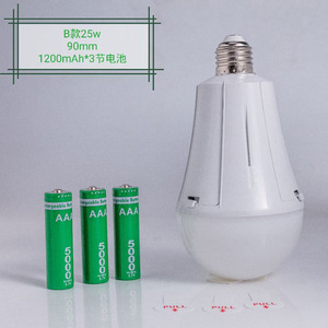 หลอดไฟ LED ฉุกเฉิน 20W แบตเตอรี่ 1200mAh ชาร์จได้ ไฟสำหรับตั้งแคมป์ แสงสีขาว วัสดุ PC - Product Image 3