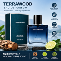 Eau de Parfum pour Homme 50ml, Boisé et Citrique, Longue Durée, Vaporisateur Naturel pour Usage Quotidien, Affaires et Tenues Décontractées