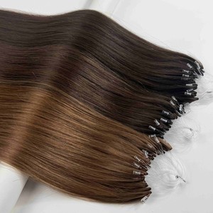 Extensions de cheveux en plumes H6 de style nouveau pour salon, extensions de cheveux humains vierges invisibles à pointes en H, résultat naturel et invisible pour salon - Product Image 1