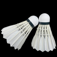 Volants de badminton Lingshang LS500 professionnels en plumes d'oie, légers, haute durabilité, exclusivité pour les fans.