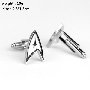 Commercio all'ingrosso di Modo di Star Trek Stile Punk Distintivo Cravatta clip di Disegno Della Novità Degli Uomini di <span class=keywords><strong>Camicia</strong></span> di Vestito All'ingrosso Gemello - Product Image 3