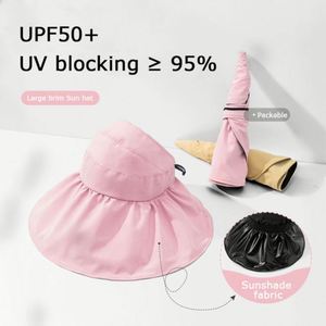 Sun Women Summer Beach Hats Tapa Pet Uv Protection Upf 50+ Outdoor Packable Travel Foldable Wide Brim Cap Promotion Gift - Product Image 4
