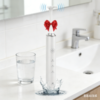 Kit de Blanchiment Dentaire de Qualité Supérieure, Étanche IPX7, Brosse à Dents Électrique, Recharge Sans Fil, Grattoir à Langue, Matériau ABS, Nouvelle Arrivée