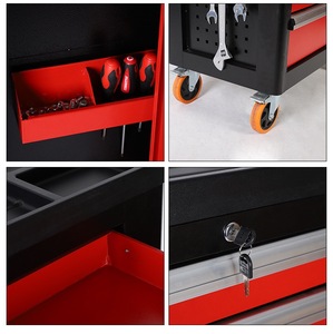 <span class=keywords><strong>Armoire</strong></span> à outils en acier inoxydable CE avec 7 tiroirs et 1 tiroir latéral, ensembles de boîtes à outils avec kit d'outils de mécanicien 258 pièces, personnalisable, Herramientas - Product Image 6