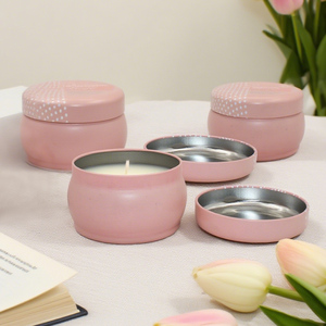 Tùy chỉnh thực hiện 90*58 Mét Vòng rỗng nến tin <span class=keywords><strong>container</strong></span> lọ Pocketable in tinplate với nắp đậy cho thực phẩm lưu trữ - Product Image 1