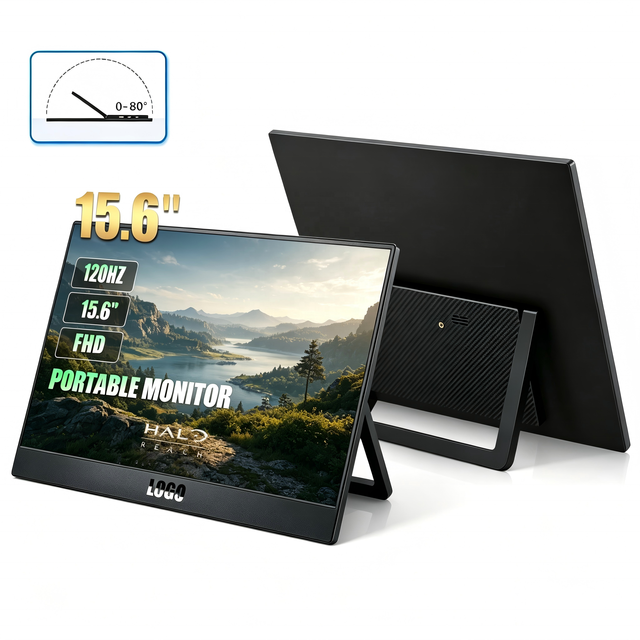 FORGOS 15.6 Inch 1080P 120Hz FHD USB-C IPS HDR Speakers External Gaming Monitor for PS5 with 300cd/m Brightness 25ms Response