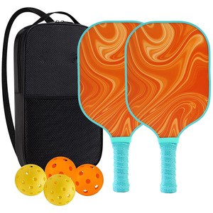 Juego de Palas de Pickleball, 2 Palas, 4 Pelotas, 2 Toallas, 2 Recogedores de Pelotas, Bolsa de Transporte Gris, Equipo Deportivo Ligero para Exteriores - Product Image 4