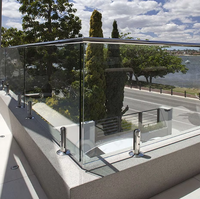 Pince de fixation en acier inoxydable 304 316 pour balustrade en verre sans cadre, pour balcon, escalier, piscine, clôture