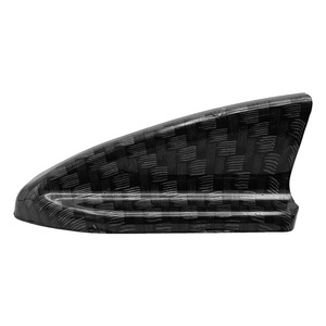Aileron de toit en fibre de carbone, motif carbone, kit carrosserie ABS, décoration d'antenne de voiture, installation avec ruban adhésif 3M - Product Image 1