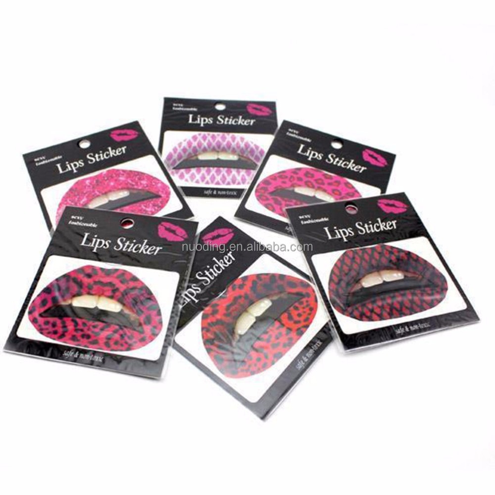 Custom color hot lip sticker tattoos temporary printing waterproof sticker cosplay dance party fancy art tattoos