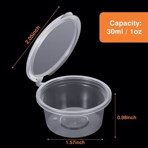 Envase de Salsa Desechable Biodegradable Transparente de Plástico con Tapa, Tamaño Personalizado para Uso Alimentario - Product Image 2
