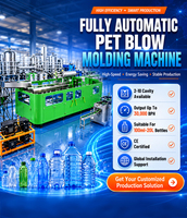 Machine de soufflage de bouteilles en plastique PET semi-automatique 3L avec moulage par injection-étirage, composants Mitsubishi PLC et moteur SMC