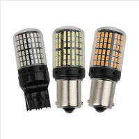 Feu Stop Clignotant LED T20 pour Voiture 1156 144 SMD 3014 Haute Luminosité, Dégagement de Décodage, Courant Constant, Anti-Tripotement 21W