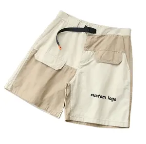 Custom Logo Cargo Shorts Men 100% Ripstop Cotton Casual Relaxed Fit Cargo Shorts For Men