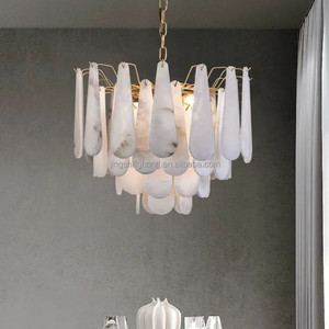 Đèn chùm hiện đại Alabaster Đèn chùm sang trọng nhiều tầng Đèn trần Led ánh sáng cho phòng khách phòng ăn - Product Image 4