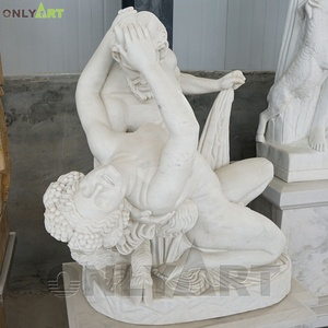 Escultura de Estatua de sátiro y bacante de mármol de piedra griega clásica tallada a mano - Product Image 5