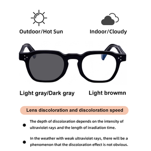 Lunettes de soleil photochromiques anti-lumière bleue UV400 Partagas Retro Designer avec logo personnalisé sur la monture pour hommes et femmes - Product Image 5
