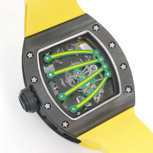 Reloj de pulsera para hombre con movimiento automático, esqueleto, forma de barril, tourbillon, fibra de carbono, adecuado para deportes, negocios y uso diario. - Product Image 4