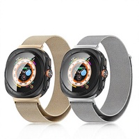 Bracelet de montre Milanese compatible avec Samsung Galaxy Watch Ultra 7, avec boucle magnétique pliable en acier inoxydable