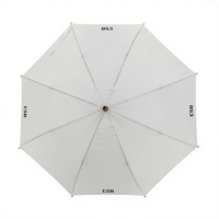 Parapluie Droit Portable de Voyage pour Adultes avec Manche en Bois en J, Cadre en Fibre de Verre Intégrale, Ailettes en Pongee 190T, Résistant au Vent, Logo Personnalisé