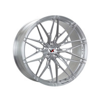 Jantes forgées monobloc S21-02 VX 1 pièce, finition argent brossé, multi-rayons en Y fins, jantes personnalisées 18-22 pouces pour BMW Audi Tesla Mercedes