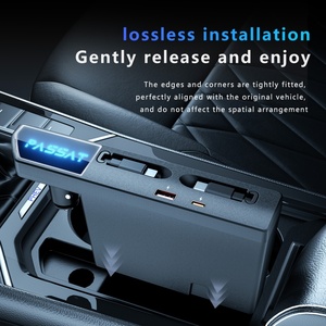 2017- Car Modification Upgrade 12-24V USB <b>Type</b> <b>C</b> Fast LED Light Charging Docking Station for Volkswagen Passat - Product Image 6