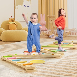 <span class=keywords><strong>Poutre</strong></span> d'équilibre sensorielle <span class=keywords><strong>en</strong></span> <span class=keywords><strong>bois</strong></span> pour enfants de 3 à 5 ans Gymnastique éducative à obstacles pour la coordination et la motricité - Product Image 5