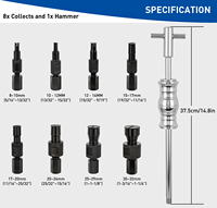 Ensemble de 9 extracteurs de roulements à glissière et à trous aveugles, kit d'extracteurs de roulements et de joints, kit d'extraction interne automobile