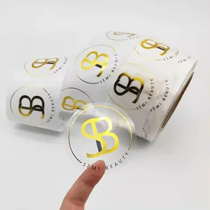 Custom Printed Cosmetic Logo Sticker Essential Oil Waterproof Self Adhesive Vinyl Roll Bottle Packaging Labels Custom Stickers