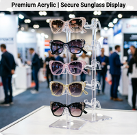 Présentoir à lunettes en acrylique à 5 niveaux – Support de comptoir transparent pour lunettes – Organisateur de merchandising durable pour magasins