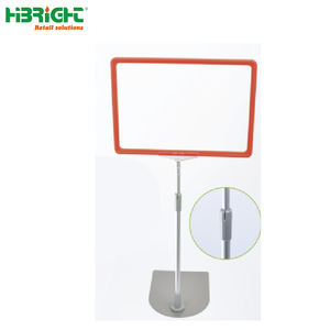 Soporte de señal de pedestal Soporte de señal de cartel de clip POP Soporte de señal de pedestal ajustable para exhibición de tienda - Product Image 1