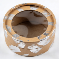 Nouvel emballage cylindrique personnalisé en carton kraft recyclé et biodégradable pour bouteille d'eau de 500 ml