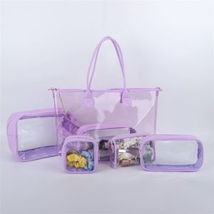 กระเป๋าถือแฟชั่นผู้หญิงปักลายอักษรเงาแบบ DIY ปักชื่อย่อส่วนตัว ซิปกันน้ำ ทนทาน เหมาะสำหรับเดินทาง ทำจาก PVC หนา ใช้ได้ที่ชายหาด - Product Image 4