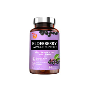 Cápsulas de Saúco para el Apoyo Inmunológico, Equilibrio Corporal y Protección Antioxidante con Suplemento de Zinc, Suministro de Fábrica - Product Image 1