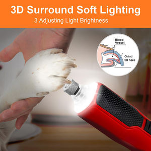 Dog Nail <b>Grinder</b> 7-speed With 360°led Light Super Quiet And Low Vibration Electric Dog Nail Trimmers For Pets Cats Paws Grooming - Product Image 6